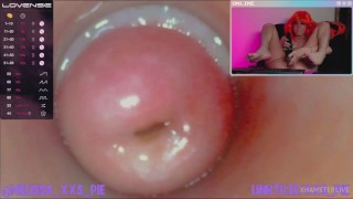 Kinky Leeloo masturbates using a vibrator and endoscope and gets a very wet orgasm - xxs pie